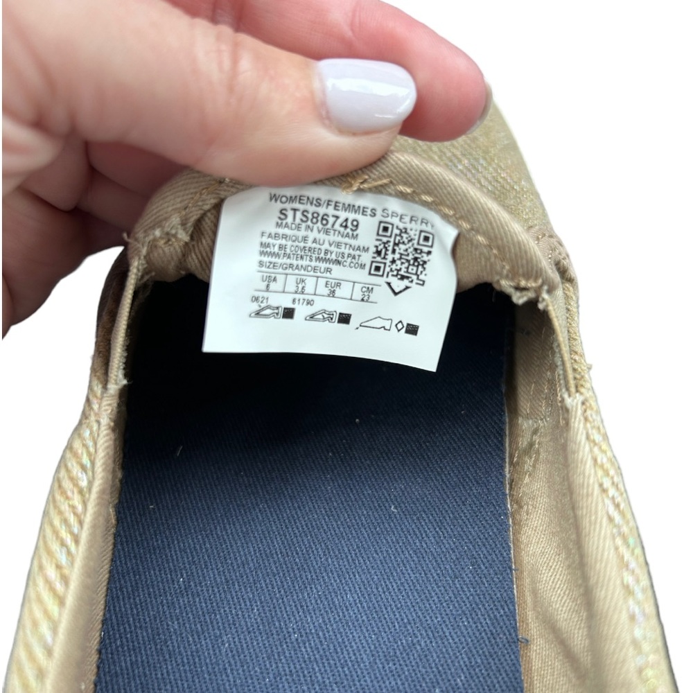 Nwot Tan Sperry Memory Foam Topsiders Size 6 - image 5